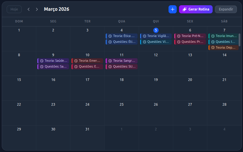 Cartão de Calendário